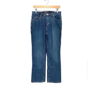 Chico’s Denim Medium Wash Straight Leg High Rise Jeans Size 8 Mom Jeans